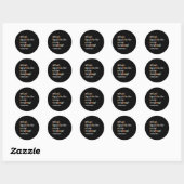 Sticker Rond Professeur d'anglais langue seconde Élève d'esol M (Feuille)