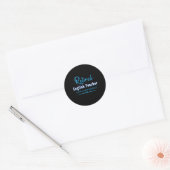 Sticker Rond Professeur D'Anglais Retraité Dit À L'Éducateur Su (Enveloppe)