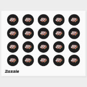 Sticker Rond Professeur D'Art À L'École (Feuille)