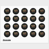 Sticker Rond Professeur de 6e Définition drôle de rentrée des c (Feuille)