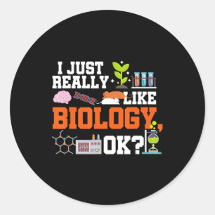 Sticker Rond professeur de biologie don de sciences étudiante e