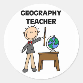 Sticker Rond Professeur de géographie