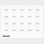 Sticker Rond Professeur de la Saint-Valentin des cœurs les plus (Feuille)