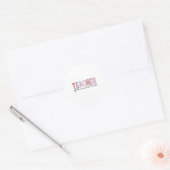 Sticker Rond Professeur de la Saint-Valentin des cœurs les plus (Enveloppe)