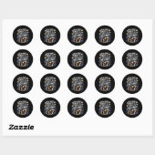 Sticker Rond Professeur de lecture 67 Meme anglais drôle Combie (Feuille)