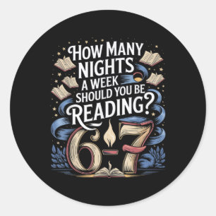 Sticker Rond Professeur de lecture 67 Meme anglais drôle Combie