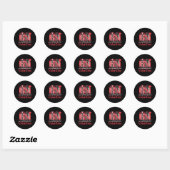 Sticker Rond Professeur de lecture Saint-Valentin Tout réservé (Feuille)