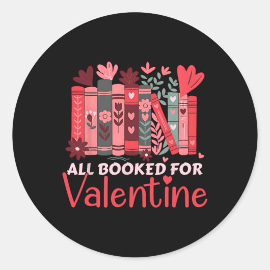 Sticker Rond Professeur de lecture Saint-Valentin Tout réservé (Devant)