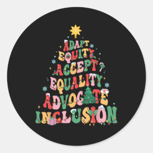 Sticker Rond Professeur de l'enseignement spécial de Noël Funny