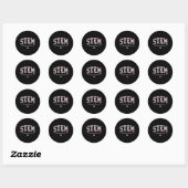 Sticker Rond Professeur de mathématiques d'ingénierie de techno (Feuille)
