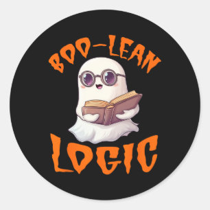 Sticker Rond Professeur de mathématiques Halloween Comstume d'a