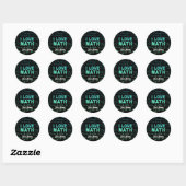 Sticker Rond Professeur De Mathématiques Ou Professeur De Mathé (Feuille)