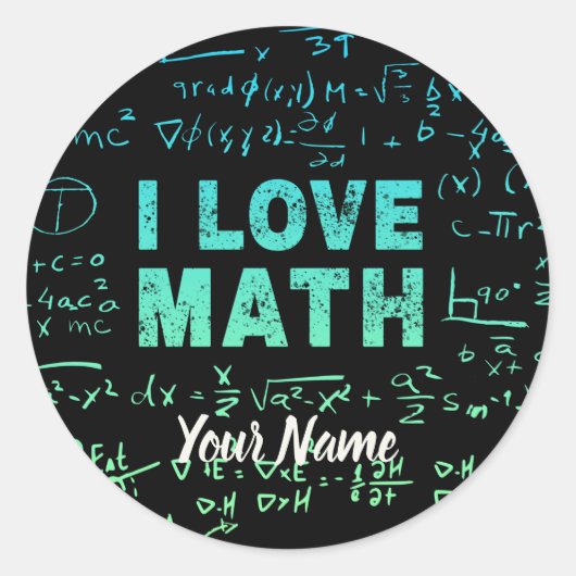Sticker Rond Professeur De Mathématiques Ou Professeur De Mathé (Devant)