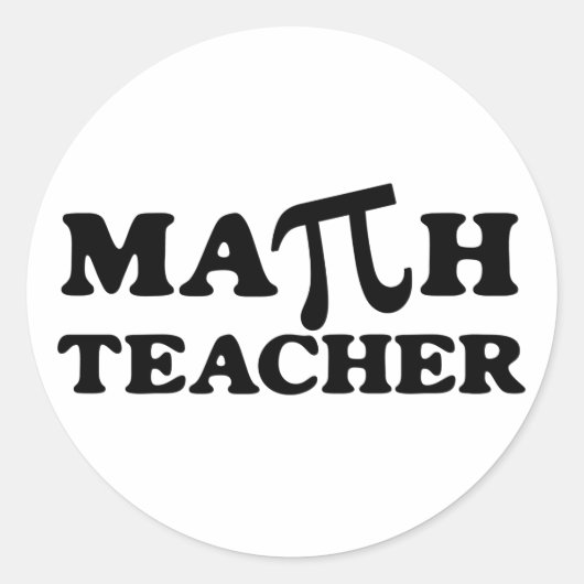 Sticker Rond Professeur de mathématiques PI (Devant)