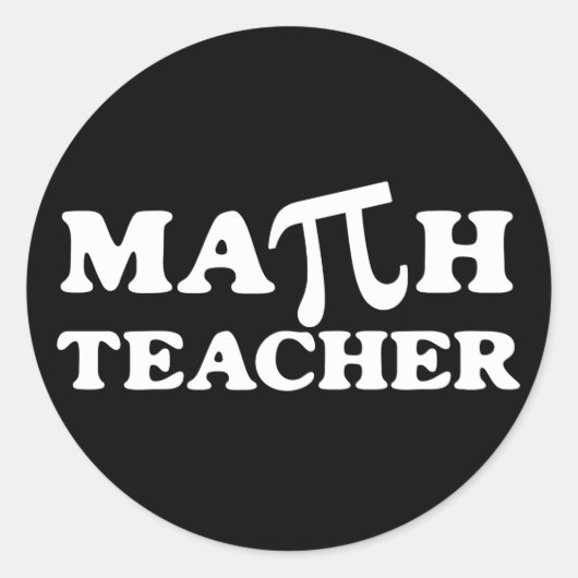 Sticker Rond Professeur de mathématiques PI (Devant)