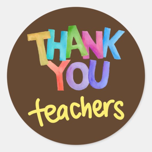 Sticker Rond Professeur de Merci Appréciation diplôme (Devant)
