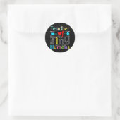 Sticker Rond Professeur de minuscules humains (Sac)