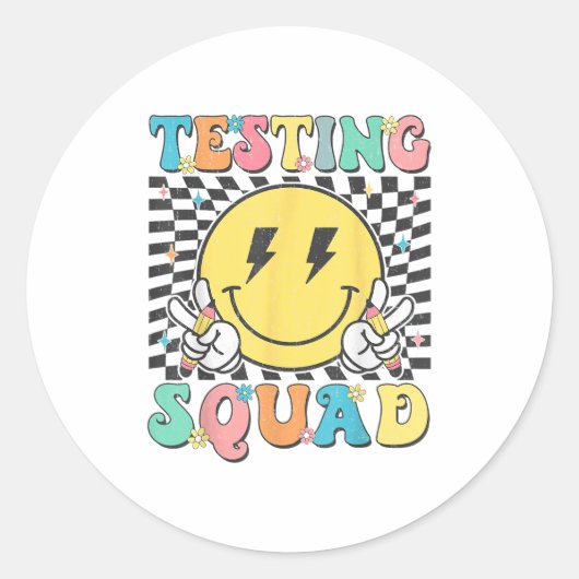 Sticker Rond Professeur de motivation de l'équipe de test Groov (Devant)
