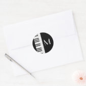 Sticker Rond Professeur de musique de piano (Enveloppe)
