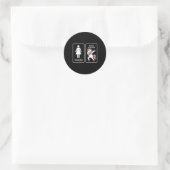 Sticker Rond Professeur de musique licorne drôle (Sac)