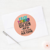Sticker Rond Professeur de musique uniquement parce que multi-t (Enveloppe)