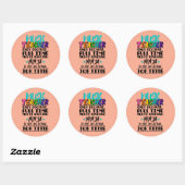 Sticker Rond Professeur de musique uniquement parce que multi-t (Feuille)