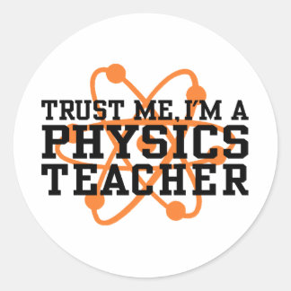 Sticker Rond Professeur de physique