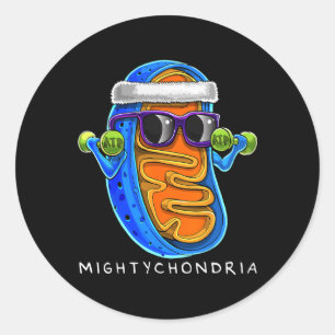Sticker Rond Professeur de science de biologie cellulaire Might