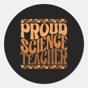Sticker Rond Professeur de sciences fières Mois de l'histoire n