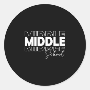 Sticker Rond Professeur d'équipe de collège étudiant équipage d