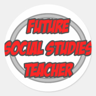 Sticker Rond Professeur d'études sociales futures