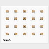 Sticker Rond Professeur d'Halloween Balai Cassa Conception Vint (Feuille)