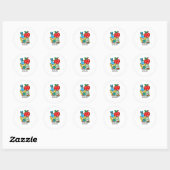 Sticker Rond Professeur Enseignant Des Choses Amour Symbole De (Feuille)