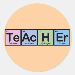 Sticker Rond Professeur fait d'éléments