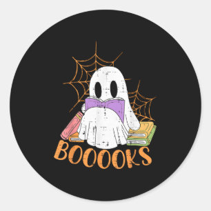 Sticker Rond Professeur Halloween Chemise Fantôme Professeur Bi