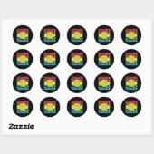 Sticker Rond Professeur Happy Smile Face - Enseignant de l'écol (Feuille)