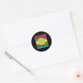 Sticker Rond Professeur Happy Smile Face - Enseignant de l'écol (Enveloppe)
