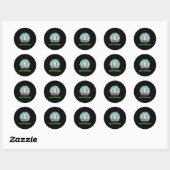 Sticker Rond professeur invité - noël v neck 1 (Feuille)