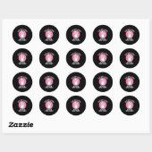 Sticker Rond Professeur Llama (Feuille)