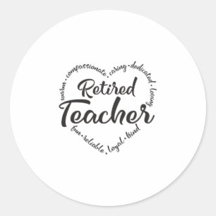 Sticker Rond Professeur retraité, retraite, retraite