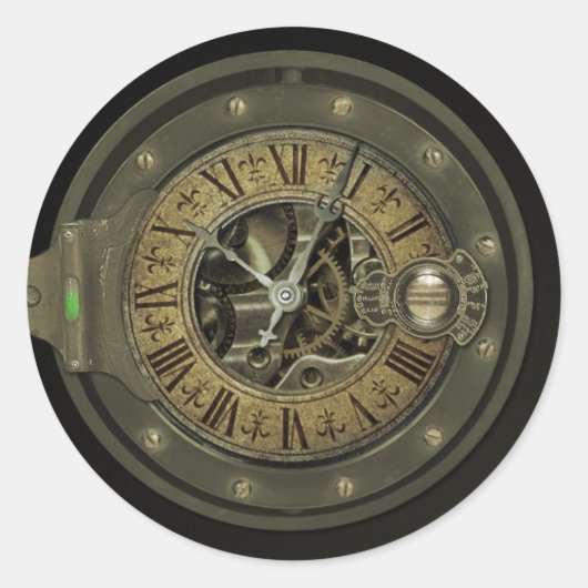 Sticker Rond Professeur Temple's Transtemporator (Devant)