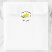 Sticker Rond Professeur, tu es une star ! (Sac)
