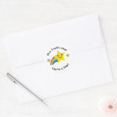 Sticker Rond Professeur, tu es une star ! (Enveloppe)