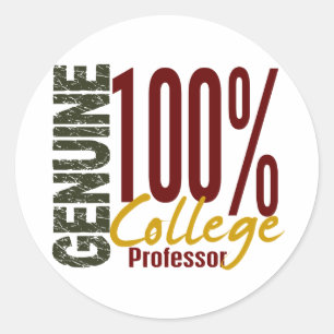 Sticker Rond Professeur véritable d'université