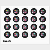 Sticker Rond Professeur Vous Êtes Intelligent Brave Fort Aimabl (Feuille)