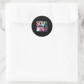 Sticker Rond Professeur Vous Êtes Intelligent Brave Fort Aimabl (Sac)