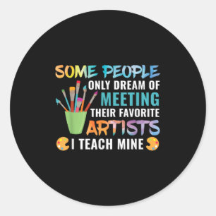 Sticker Rond Professeurs d'art Appréciation Cadeau Hommes Femme