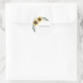Sticker Rond Professeurs de Feuilles de Eucalyptus et Tournesol (Sac)