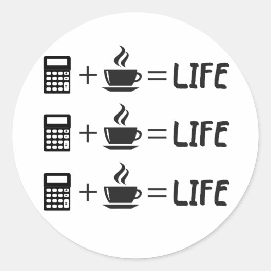 Sticker Rond Profession comptable (Devant)