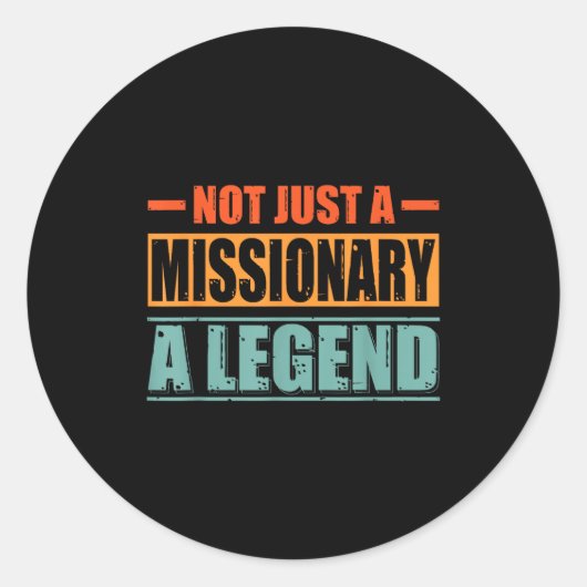 Sticker Rond Profession Quote Retro Missionary  (Devant)